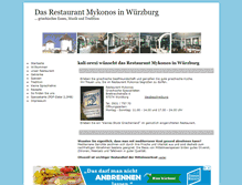 Tablet Screenshot of mykonos-restaurant.de